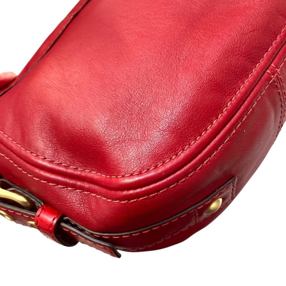 Coach red leather Zoe mini hobo bag - Picture 5 of 13